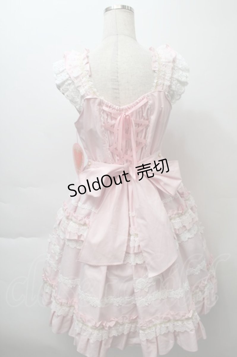 画像2: BABY,THE STARS SHINE BRIGHT / Rose Lace Rococoジャンパースカート  ピンク S-25-10-24-003-BA-OP-AS-ZS (2)