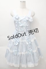 Angelic Pretty / 肩リボンジャンパースカート  サックス S-25-10-24-031-AP-OP-SZ-ZS