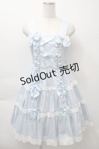 Angelic Pretty / 肩リボンジャンパースカート  サックス S-25-10-24-031-AP-OP-SZ-ZS