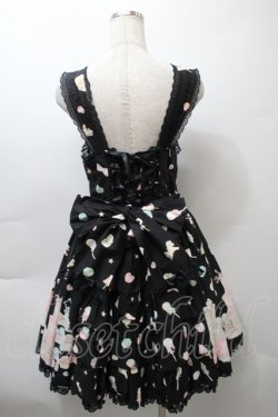 画像2: Angelic Pretty / Decoration Dream後ろフリルジャンパースカート  黒 S-25-10-24-035-AP-OP-SZ-ZS