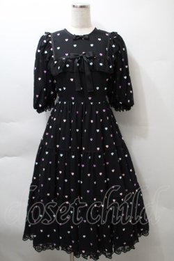 画像1: Angelic Pretty / Candy Petit Heartワンピース  黒 S-25-10-24-038-AP-OP-AS-ZT1026S