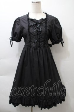 画像1: metamorphose / ハイウエスト袖付ジャンパースカート  黒 S-25-10-24-039-ME-OP-HR-ZS