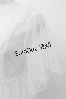 画像4: To Alice / パール釦チュールロングカーディガン  白 S-25-10-24-1034-LO-TO-HR-ZS