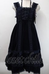 BABY,THE STARS SHINE BRIGHT / 別珍ベビードールジャンパースカート  紺 S-25-10-24-1038-BA-OP-AS-ZS