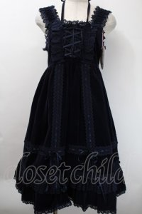 BABY,THE STARS SHINE BRIGHT / 別珍ベビードールジャンパースカート  紺 S-25-10-24-1038-BA-OP-AS-ZS