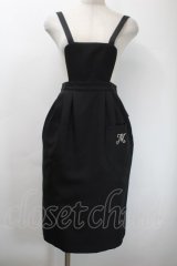 MILK / Shop girlジャンパースカート  黒 S-25-10-24-1040-ML-OP-HR-ZS