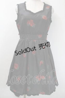 画像1: Ank Rouge / Melt Strawberry ワンピース  黒 S-25-10-24-1041-CA-OP-HR-ZS