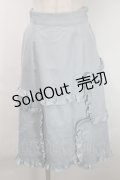【SALE】MILK / フレームフリルスカート  サックス S-25-10-24-1050-ML-SK-HR-ZT517