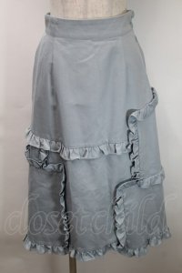 MILK / フレームフリルスカート  サックス S-25-10-24-1050-ML-SK-HR-ZS