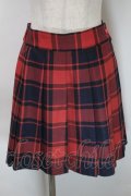 MILK / TOY CHECKスカート  オータムレッド×ネイビー S-25-10-24-1055-ML-SK-HR-ZS