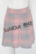 MILK / TOY CHECKスカート  オータムレッド×ネイビー S-25-10-24-1055-ML-SK-HR-ZS