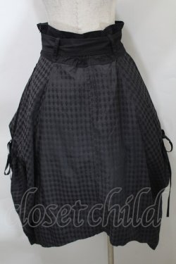画像2: ALGONQUINS / ベルト付きイレヘムスカート  黒 S-25-10-24-1058-AL-SK-HR-ZS