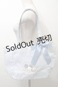 Maison de FLEUR / シナモロール&みるくギンガムチェックトートバッグ  サックス S-25-10-24-1008-LO-BG-AS-ZS