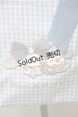 画像4: Maison de FLEUR / シナモロール&みるくギンガムチェックトートバッグ  サックス S-25-10-24-1008-LO-BG-AS-ZS