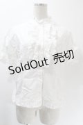 metamorphose / フリル立ち襟ブラウス  白 S-25-10-24-1011-ME-BL-HR-ZS