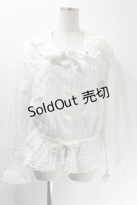 PINK HOUSE / うさぎ刺繍ブラウス  白 S-25-10-24-1012-LO-TO-AS-ZS