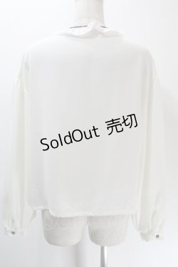 画像2: MILK / Binフリルブラウス  白ｘ黒 S-25-10-24-1014-ML-BL-HR-ZS