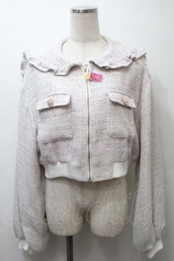 画像1: Ank Rouge / ツイードセーラーブルゾン  パープル S-25-10-24-1017-CA-JA-HR-ZS