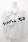 MILK / BOW tie ブラウス  サックス S-25-10-24-1019-ML-TO-HR-ZS