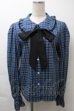 画像1: MILK / チェックシャツ  ブルー S-25-10-24-1022-ML-BL-HR-ZS