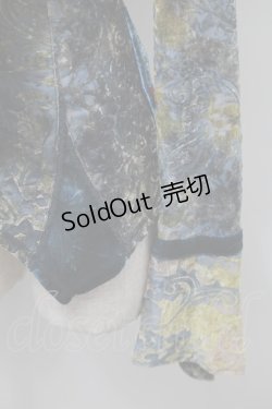 画像4: Ozz On / ベロア切替柄シャツ  サックス S-25-10-24-1023-OO-BL-AS-ZS