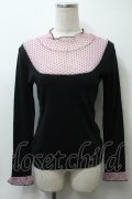MILK / /Lady トップス  黒ｘピンク S-25-10-24-1025-ML-TO-HR-ZS