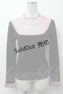 画像1: MILK / /Lady トップス  黒xピンク S-25-10-24-1025-ML-TO-HR-ZS