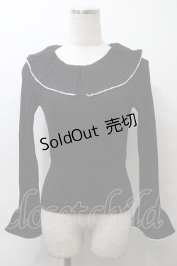 画像1: MILK / フリルカラー  黒x白 S-25-10-24-1026-ML-TO-HR-ZS