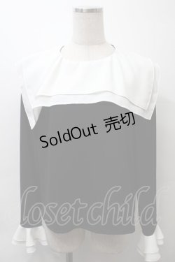 画像1: MILK / Sisterブラウス  黒ｘ白 S-25-10-24-1027-ML-BL-HR-ZS