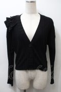 MILK / ティアードリブカーディガン  黒 S-25-10-24-1030-ML-TO-HR-ZS