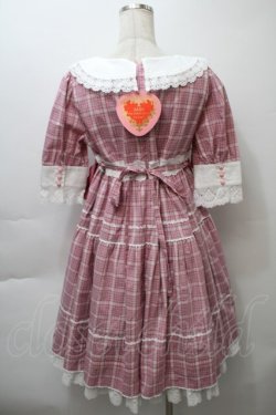 画像2: BABY,THE STARS SHINE BRIGHT / タータンチェックシャーメインワンピース  ピンク S-25-10-24-009-BA-OP-AS-ZT269