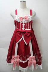 BABY,THE STARS SHINE BRIGHT / Emiliaギンガムジャンパースカート  赤 S-25-10-24-013-BA-OP-SA-ZS