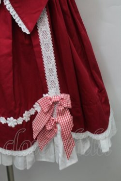 画像4: BABY,THE STARS SHINE BRIGHT / Emiliaギンガムジャンパースカート  赤 S-25-10-24-013-BA-OP-SA-ZS