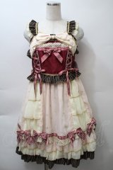 BABY,THE STARS SHINE BRIGHT / Etoile Filante  お星さまに願いを ジャンパースカート  ピンクＸボルドー S-25-10-24-014-BA-OP-SA-ZS