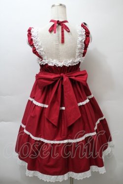 画像2: BABY,THE STARS SHINE BRIGHT / シャーリングベビードールジャンパースカート（2022年）  エンジ S-25-10-24-016-BA-OP-AS-ZS