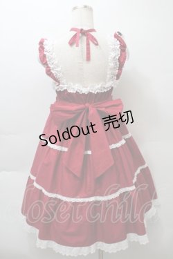 画像2: BABY,THE STARS SHINE BRIGHT / シャーリングベビードールジャンパースカート（2022年）  エンジ S-25-10-24-016-BA-OP-AS-ZS