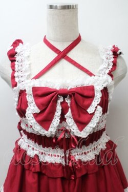 画像3: BABY,THE STARS SHINE BRIGHT / シャーリングベビードールジャンパースカート（2022年）  エンジ S-25-10-24-016-BA-OP-AS-ZS