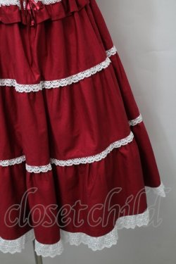 画像4: BABY,THE STARS SHINE BRIGHT / シャーリングベビードールジャンパースカート（2022年）  エンジ S-25-10-24-016-BA-OP-AS-ZS