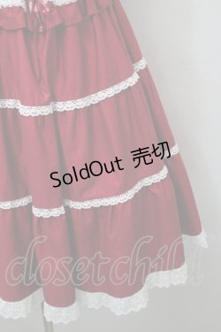 画像4: BABY,THE STARS SHINE BRIGHT / シャーリングベビードールジャンパースカート（2022年）  エンジ S-25-10-24-016-BA-OP-AS-ZS