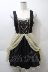 ALICE and the PIRATES / 夢か現か、記憶の中のPiste d'un cirque “Un”ジャンパースカート  黒 S-25-10-24-020-PA-OP-SZ-ZS