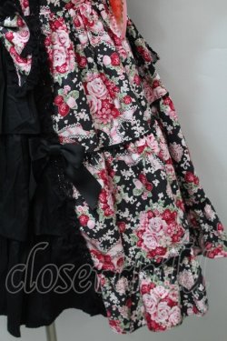 画像5: BABY,THE STARS SHINE BRIGHT / シュガーブーケ〜永遠の乙女の憧れ〜柄ジャンパースカートIII  黒ｘピンク S-25-10-24-021-BA-OP-HR-ZS