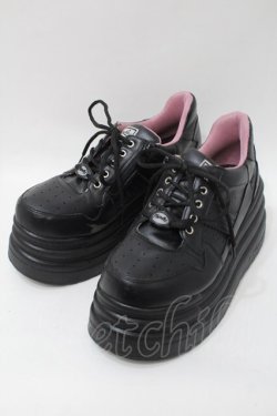 画像1: YOSUKE / 厚底スニーカー 27 黒 S-25-10-26-004-PU-SH-AS-ZS