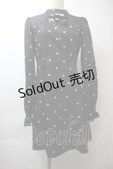 EAT ME / メディカルクロスプリントワンピース  黒 S-25-10-26-046-LO-OP-AS-ZS