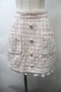 Ank Rouge / ツイードスカート  ピンク S-25-10-26-050-CA-PA-AS-ZS