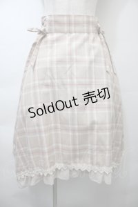 axes femme / マドラスチェック裾切替スカート  ベージュ S-25-10-26-051-AX-SK-HR-ZS