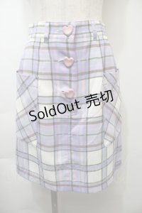 MILK / ハートボタンミニスカート  ラベンダー S-25-10-26-053-ML-SK-HR-ZS