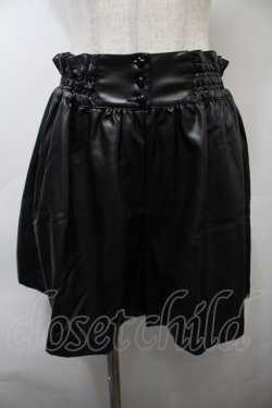 画像1: MILK / フェイクレザーキュロット  黒 S-25-10-26-058-ML-SK-HR-ZS