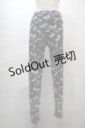 NieR Clothing / 総柄レギンスパンツ  黒 S-25-10-26-060-PU-PA-HR-ZS
