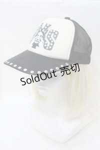 HYSTERIC GLAMOUR / /スタッズキャップ  黒ｘ白 S-25-10-26-006-PU-ZA-AS-ZS