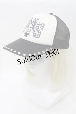 画像1: HYSTERIC GLAMOUR / /スタッズキャップ  黒ｘ白 S-25-10-26-006-PU-ZA-AS-ZS